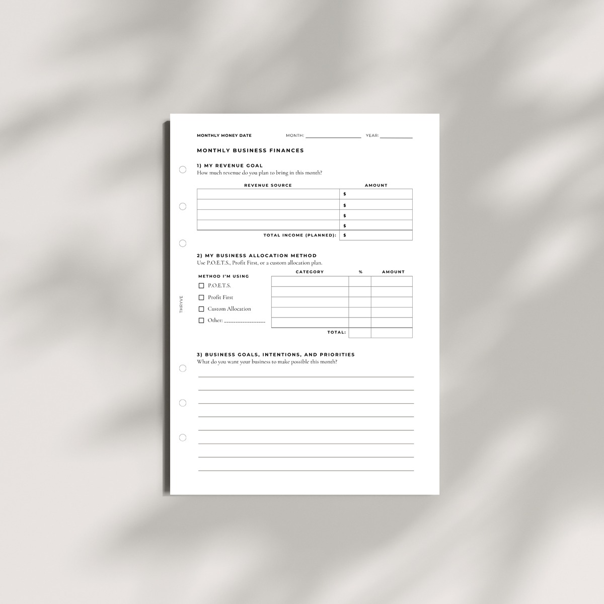 Financial Wellness Journal Inserts • 4-Month Refill