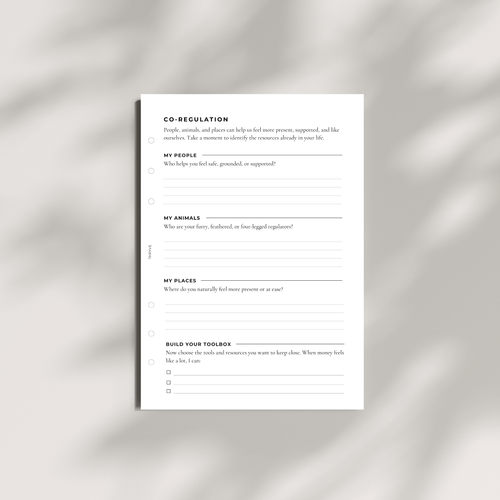 Financial Wellness Journal Inserts • 4-Month Refill